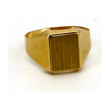 Anillo anillo sello de oro 18k talla 16
